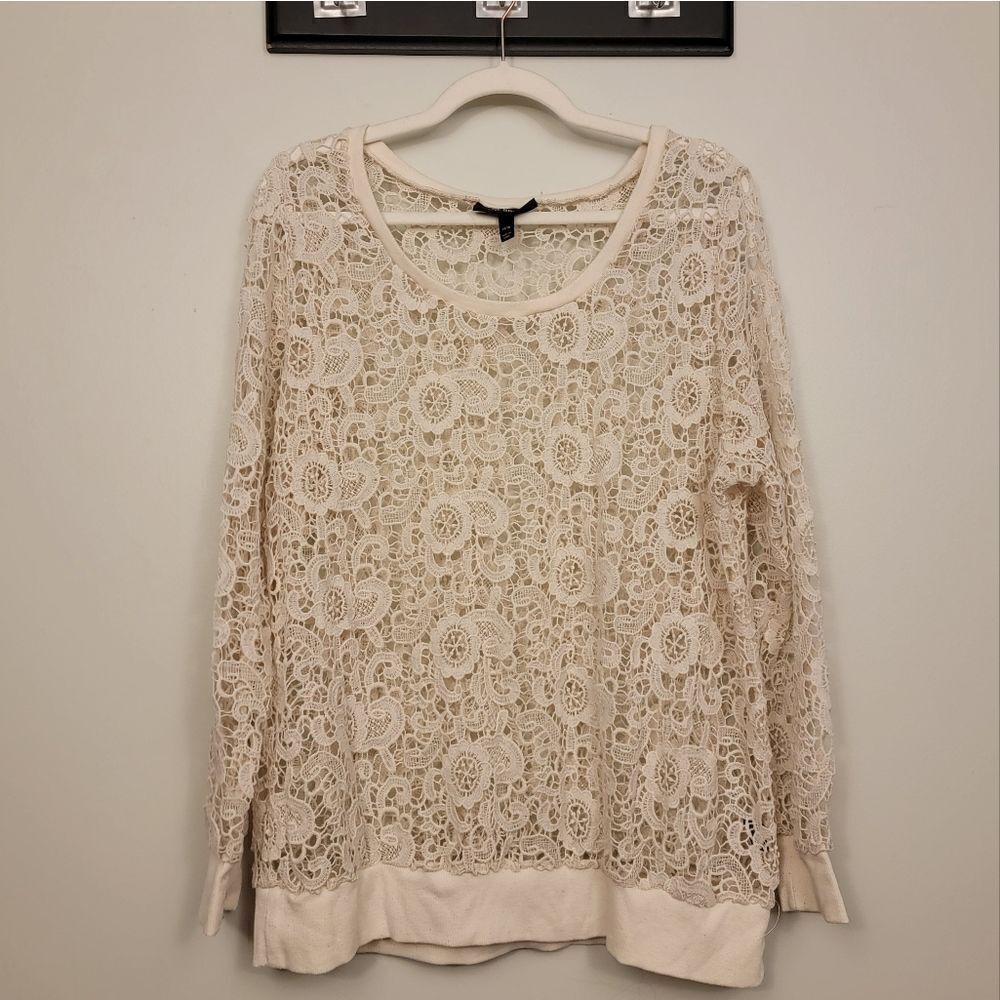 Lane Bryant Lace Overlay Top